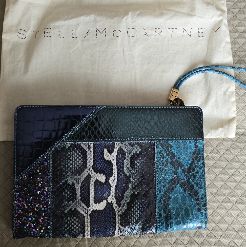 Stella McCartney Exotic Skin Patchwork  Clutch